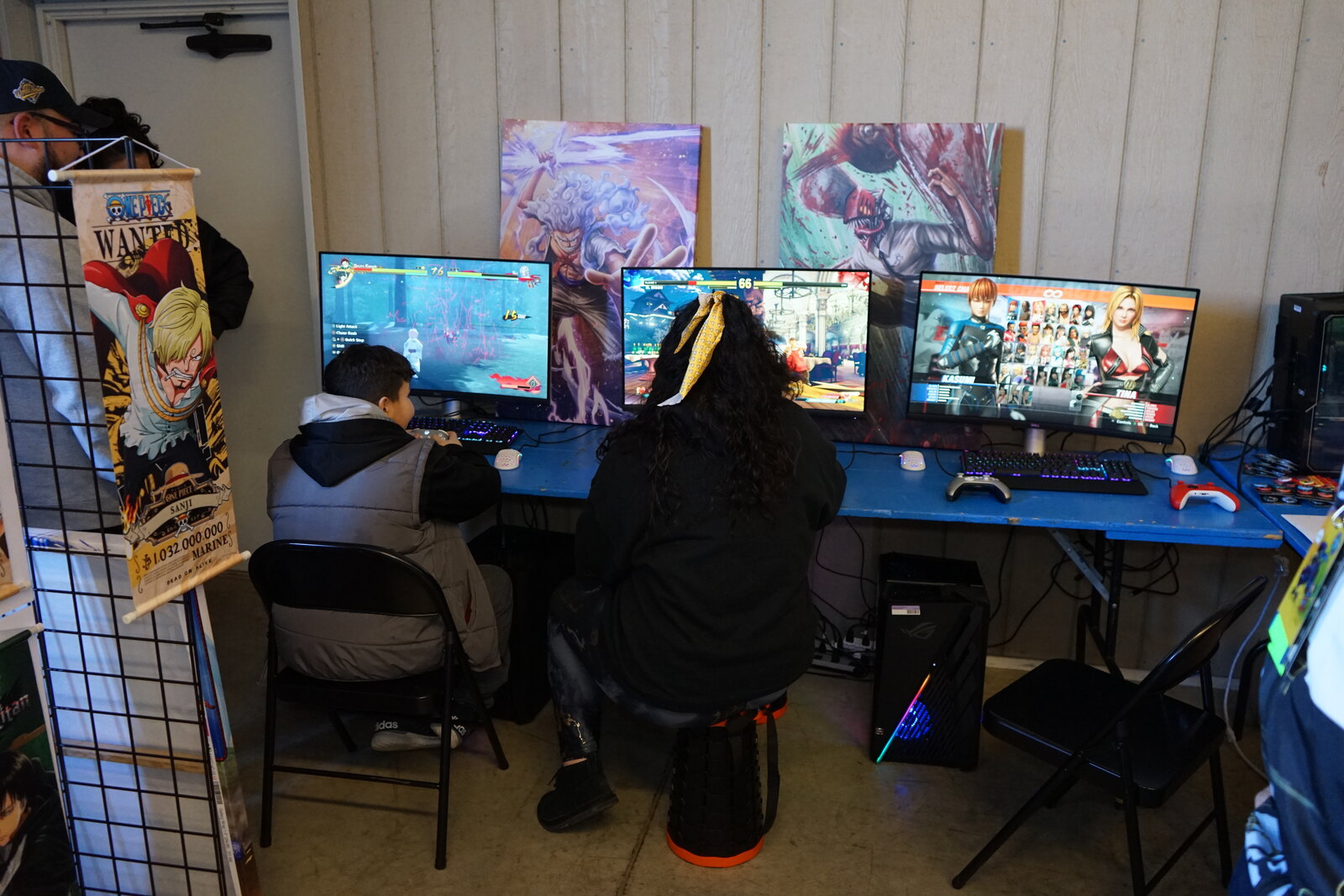 Attendees participating in the gaming area at Garden State Winter Fest